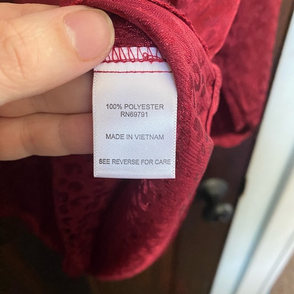 Maroon leopard shirt - Picture 5 of 5